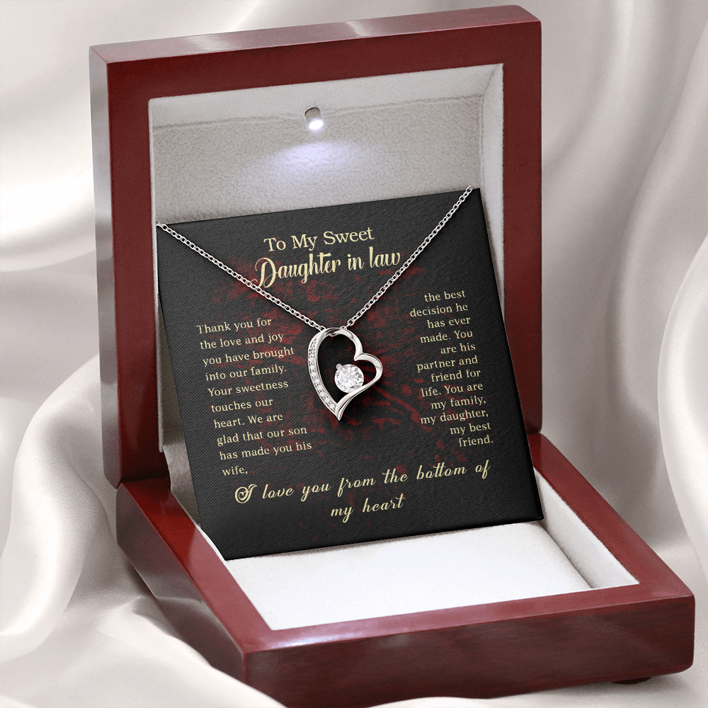 Daughter-in-Law - Thank You for the Love - Forever Love Necklace