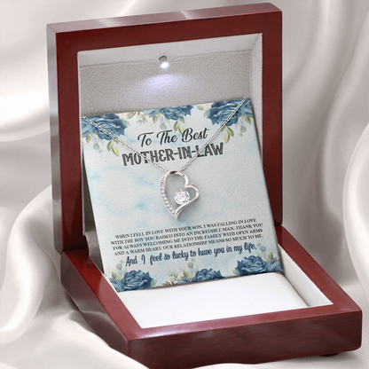 Mother-in-Law - Lucky to Have You - Forever Love Necklace