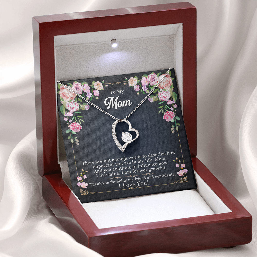 Mom - Forever Grateful - Forever Love Necklace