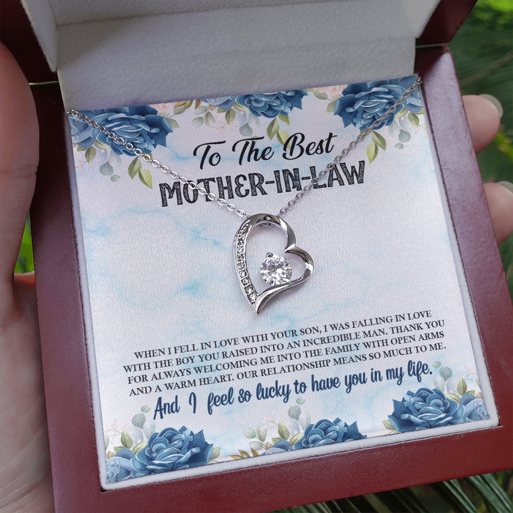 Mother-in-Law - Lucky to Have You - Forever Love Necklace
