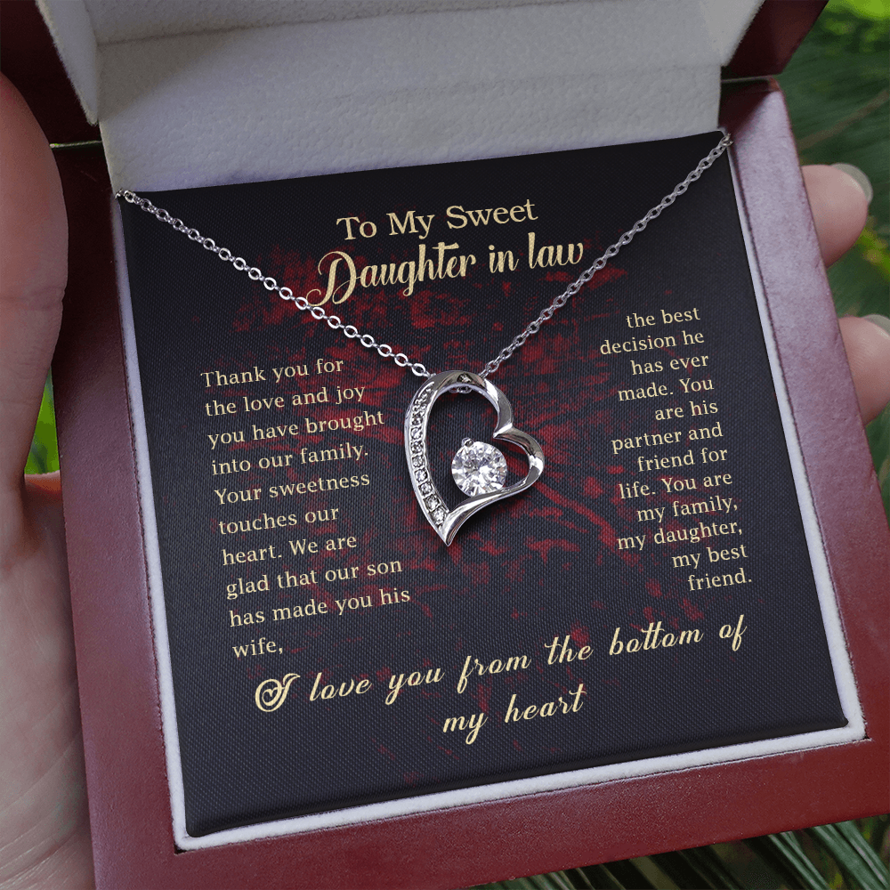 Daughter-in-Law - Thank You for the Love - Forever Love Necklace