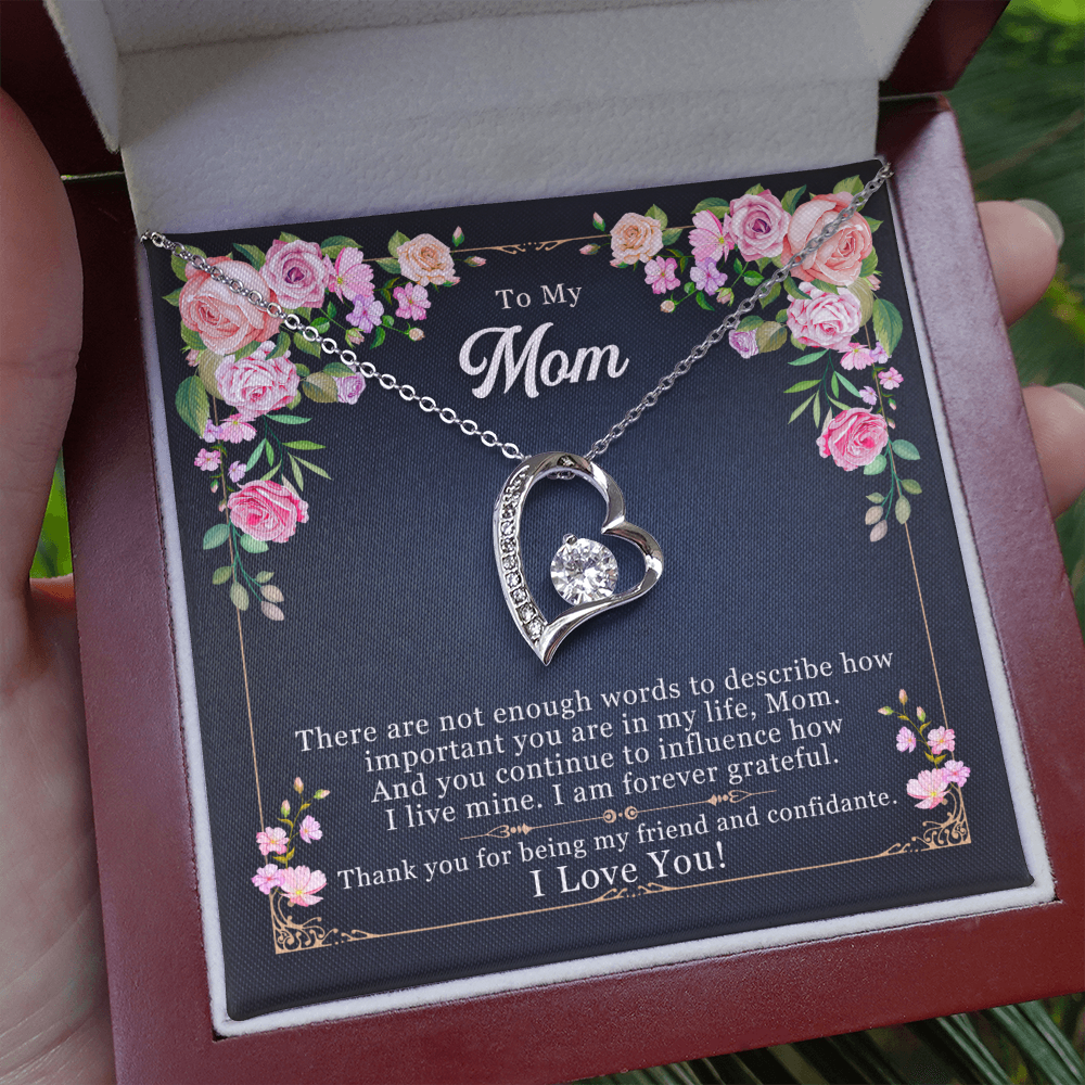 Mom - Forever Grateful - Forever Love Necklace