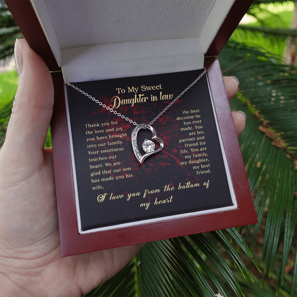 Daughter-in-Law - Thank You for the Love - Forever Love Necklace
