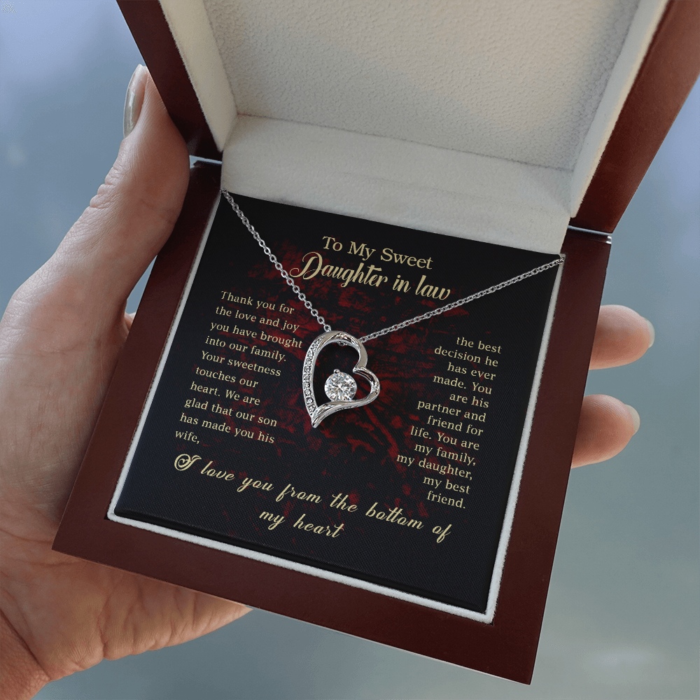 Daughter-in-Law - Thank You for the Love - Forever Love Necklace