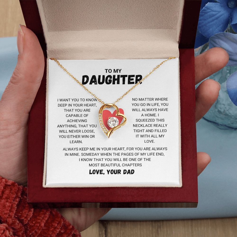 To My Daughter - Forever Love Necklace