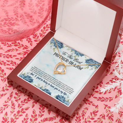Mother-in-Law - Lucky to Have You - Forever Love Necklace