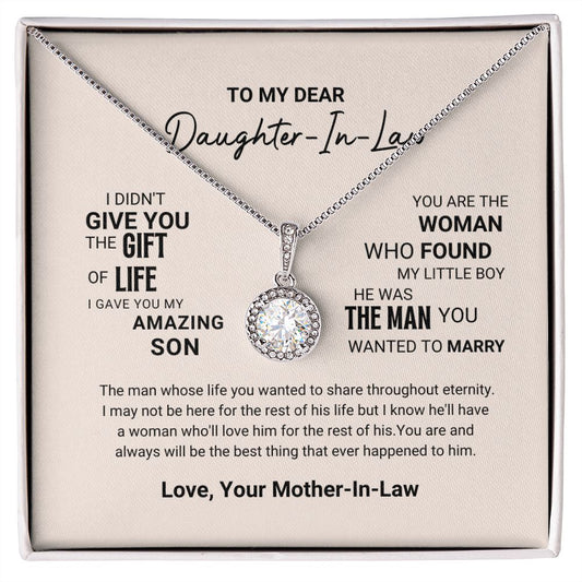 To My Dear Daughter In Law - Eternal Hope Necklace
