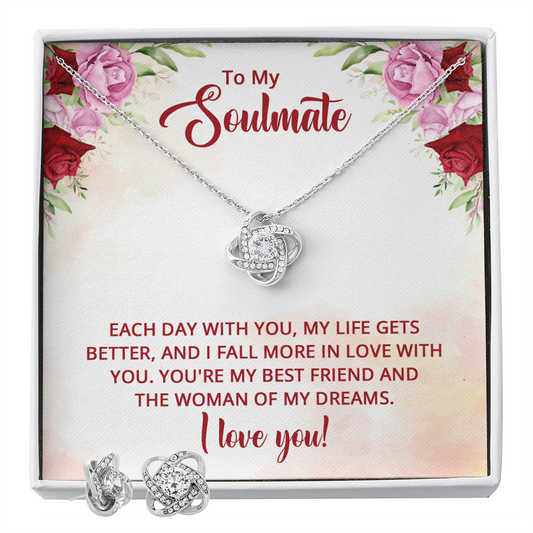 Love Knot necklace and earring set