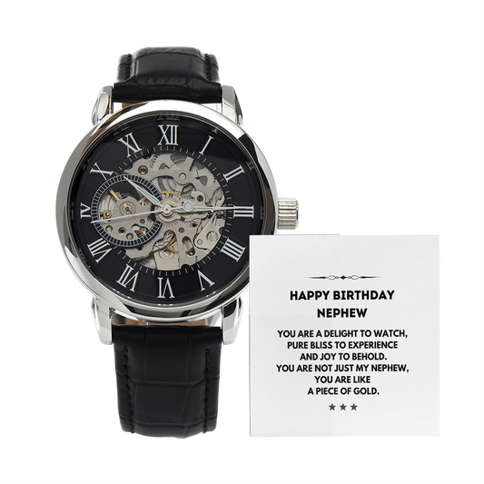 Nephew - Happy Birthday - Openwork Watch