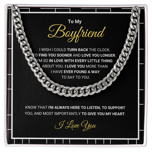 Boyfriend - I Love You - Cuban Link Chain