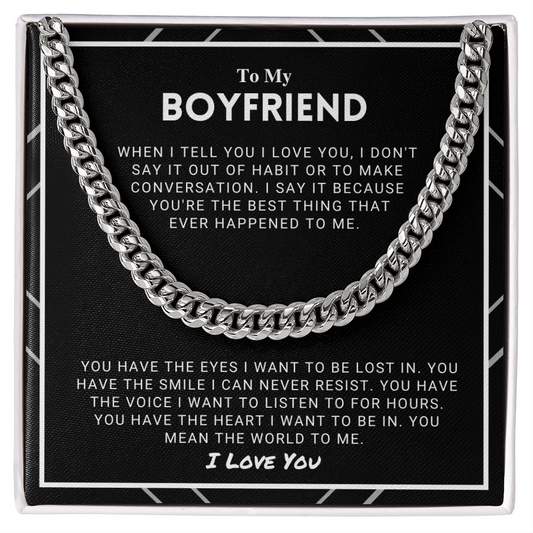 Boyfriend - You're the Best Thing - Cuban Link Chain