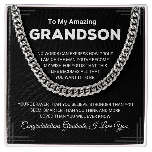 Grandson - You're More Loved - Cuban Link Chain