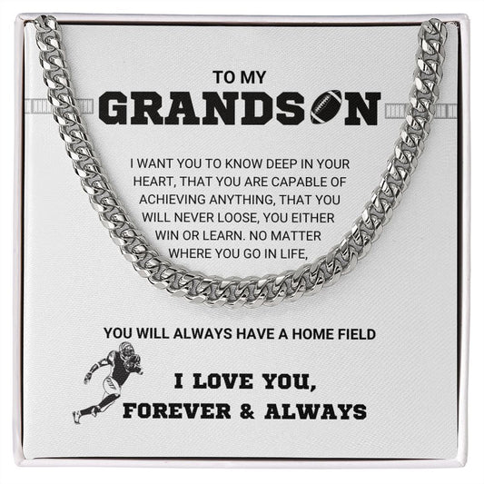 To My Grandson - Cuban Link Chain
