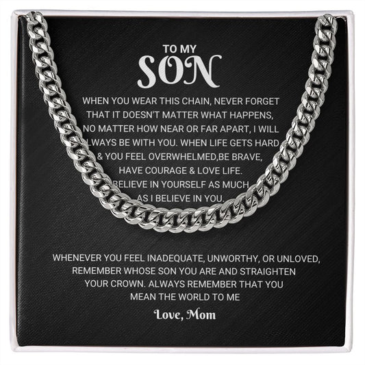 To My Son - Cuban Link Chain