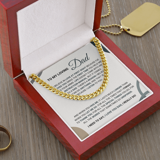 Loving Dad - Cuban Chain Necklace