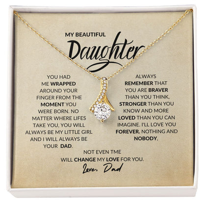 To My Beautiful Daughter - Alluring Beauty Necklace