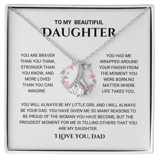 To My Beautiful Daughter - Alluring Beauty Necklace