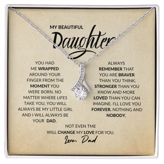 To My Beautiful Daughter - Alluring Beauty Necklace
