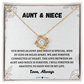 Aunt & Niece - Forever Connected at Heart - Love Knot Necklace