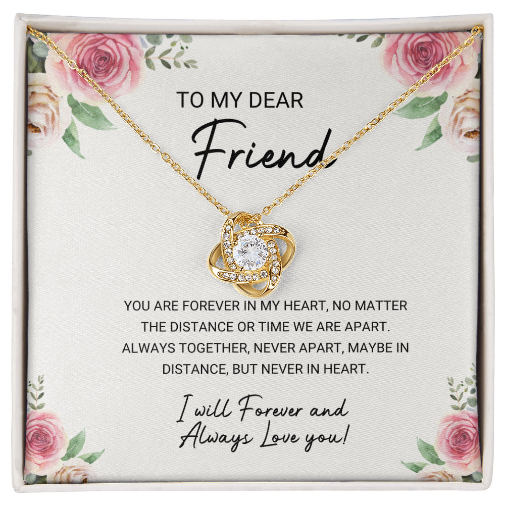 Friend - Forever in My Heart - Love Knot Necklace