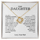 To My Daughter - Love Knot Necklace