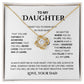 To My Daughter - Love Knot Necklace