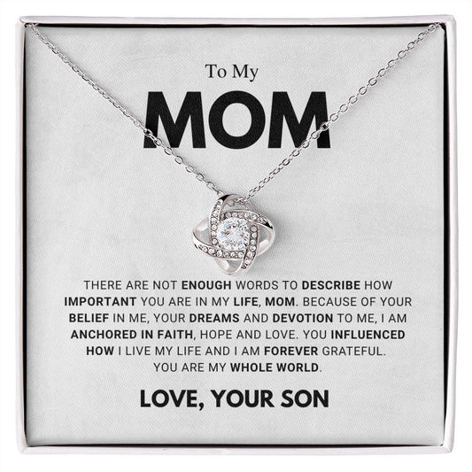 To My Mom - Love Knot Necklace