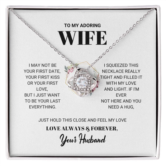To My Adoring Wife - Love Knot Necklace