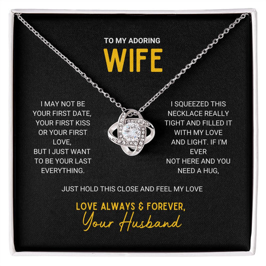 To My Adoring Wife - Love Knot Necklace