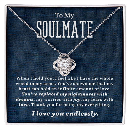 To My Soulmate - Love Knot Necklace