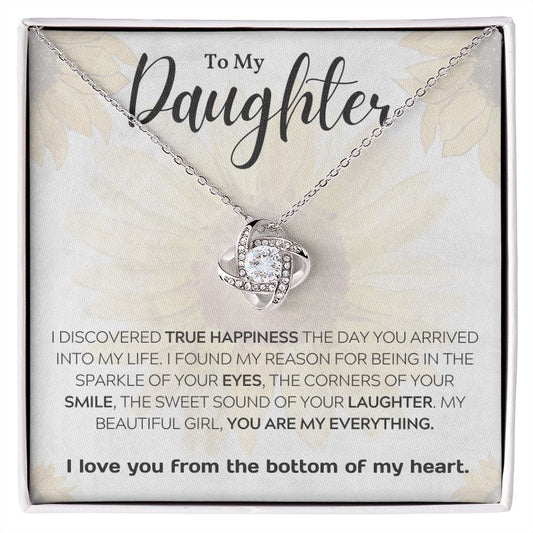 To My Daughter - Love Knot Necklace