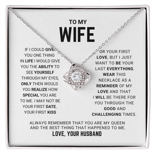 To My Wife - Love Knot Necklace