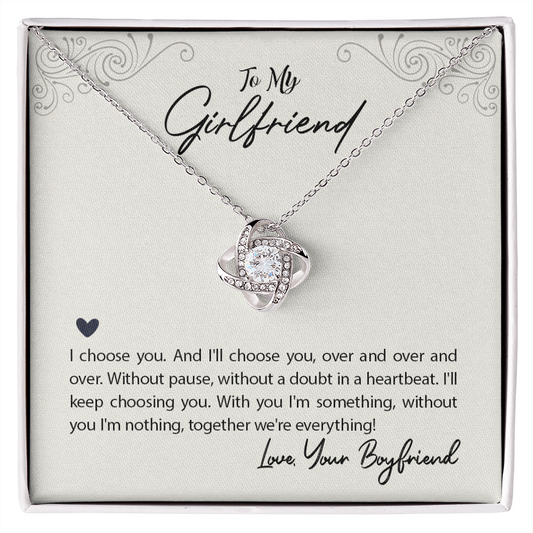 Girlfriend - Together We're Everything - Love Knot Necklace