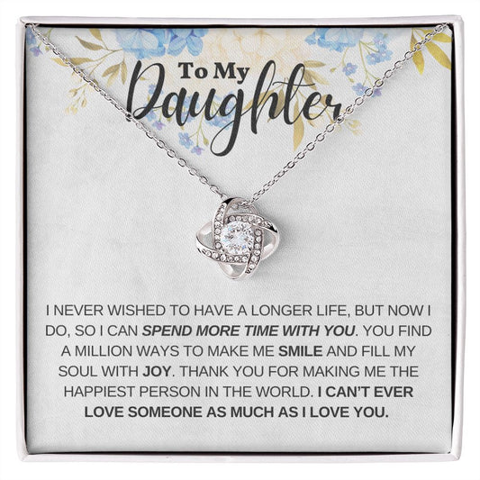 To My Daughter - Love Knot Necklace