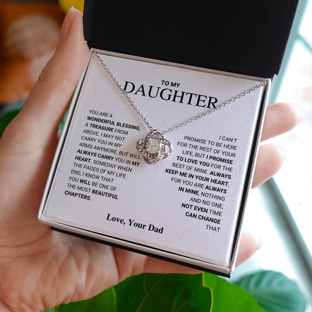 To My Daughter - Love Knot Necklace