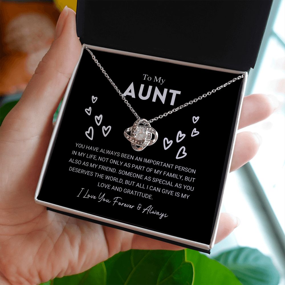 To My Aunt - Love Knot Necklace