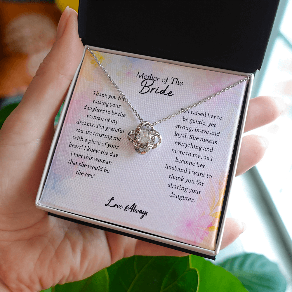Mother of the Bride - Thank You for Sharing - Love Knot Necklace