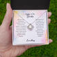 Mother of the Bride - Thank You for Sharing - Love Knot Necklace