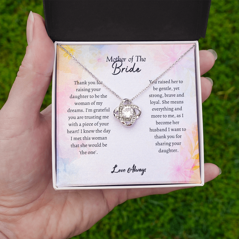Mother of the Bride - Thank You for Sharing - Love Knot Necklace