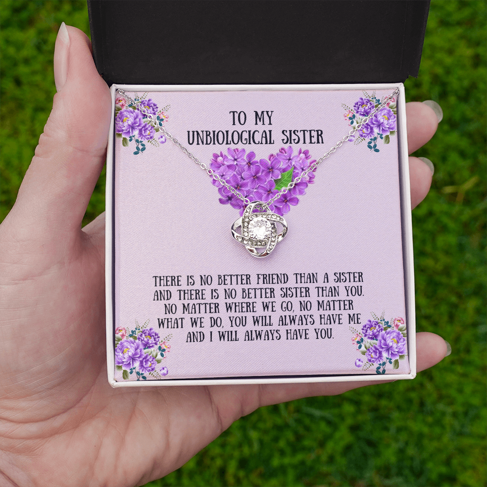 Unbiological Sister - No Better than You - Love Knot Necklace
