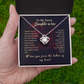 Daughter in Law - Thank You for the Love - Birthday, Bonus Daughter, Love Knot Necklace, for Women, Female Gift