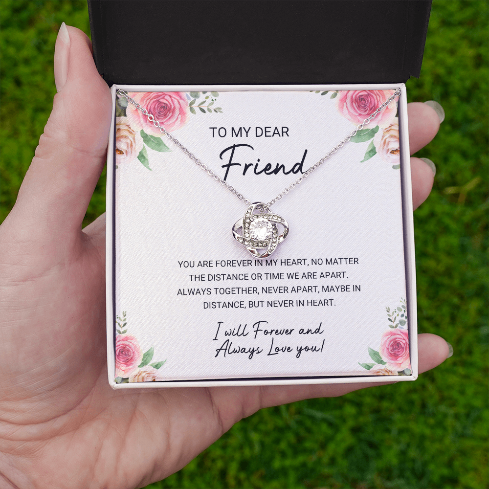 Friend - Forever in My Heart - Love Knot Necklace