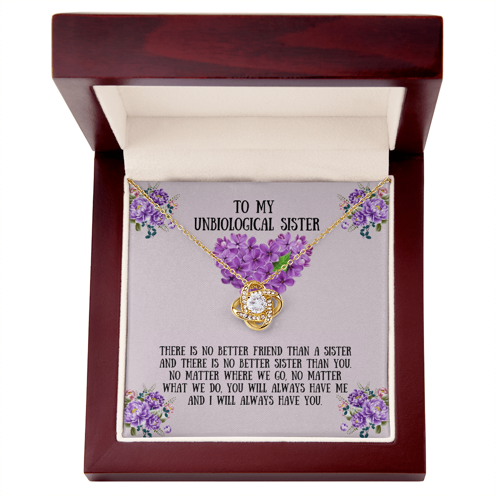 Unbiological Sister - No Better than You - Love Knot Necklace