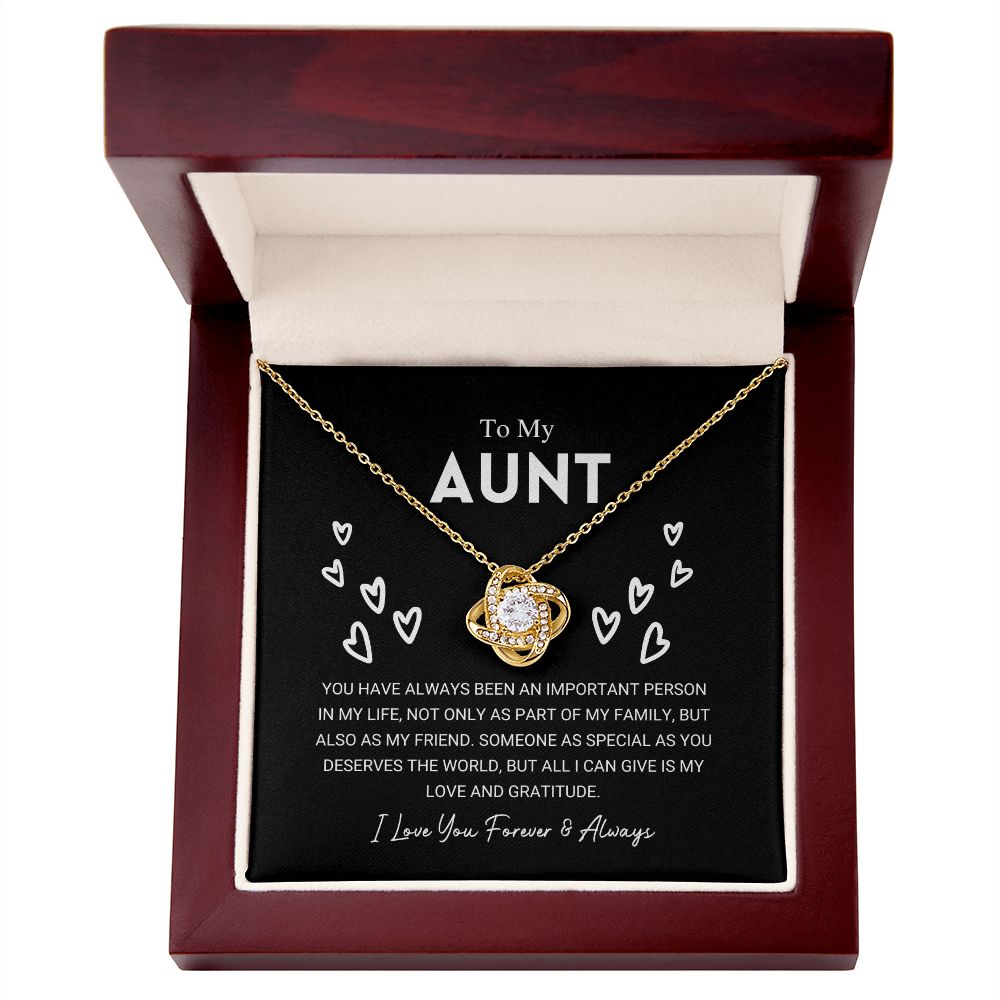 To My Aunt - Love Knot Necklace