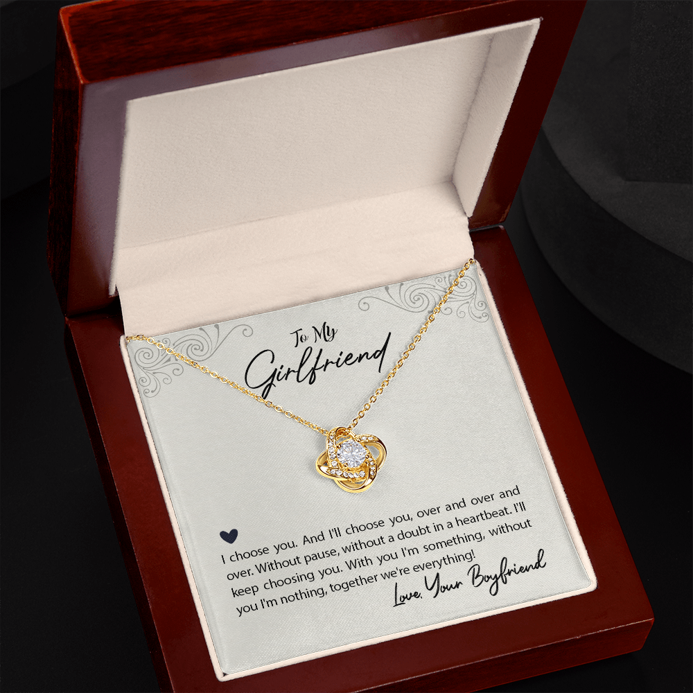 Girlfriend - Together We're Everything - Love Knot Necklace