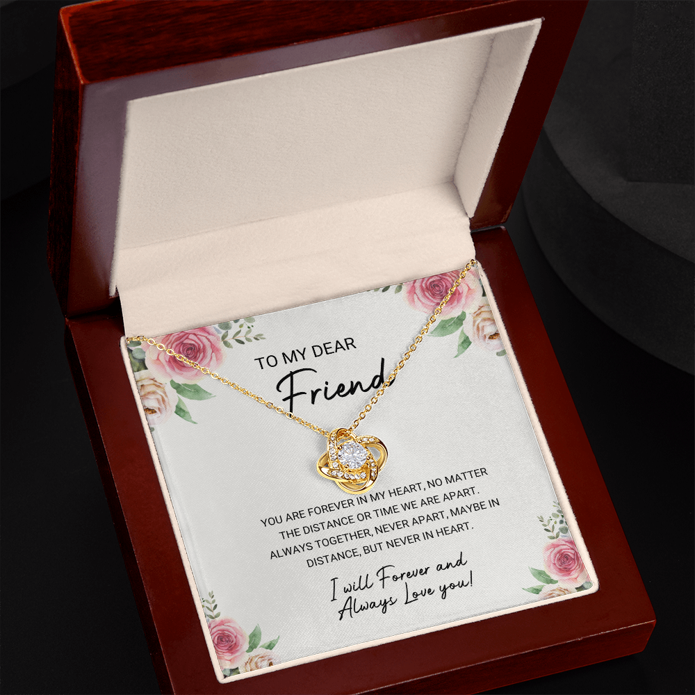 Friend - Forever in My Heart - Love Knot Necklace