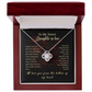 Daughter in Law - Thank You for the Love - Birthday, Bonus Daughter, Love Knot Necklace, for Women, Female Gift