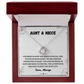 Aunt & Niece - Forever Connected at Heart - Love Knot Necklace
