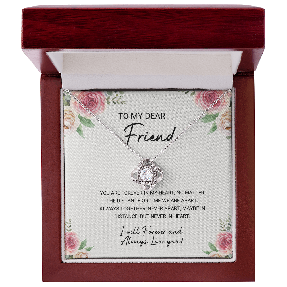 Friend - Forever in My Heart - Love Knot Necklace