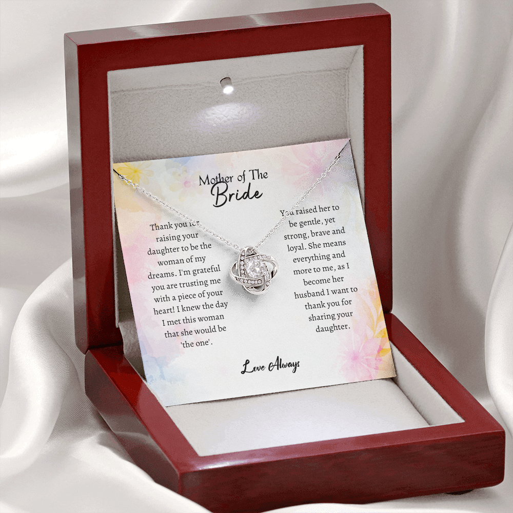 Mother of the Bride - Thank You for Sharing - Love Knot Necklace